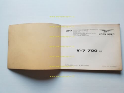 Moto Guzzi V7 700 1968 catalogo ricambi originale