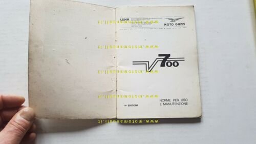 Moto Guzzi V7 700 1971 manuale uso manutenzione originale owner's …