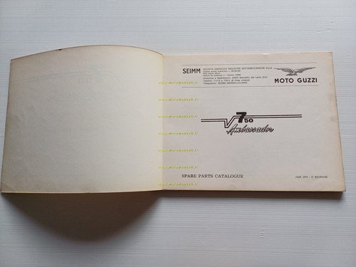 Moto Guzzi V7 750 Ambassador 1970 catalogo ricambi originale