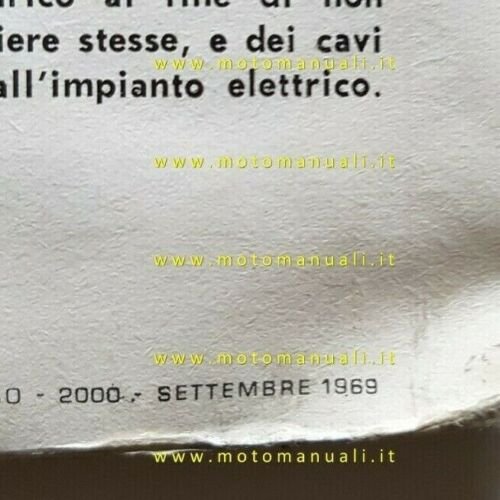 Moto Guzzi V7 750 Special 1969 manuale uso manutenzione originale …