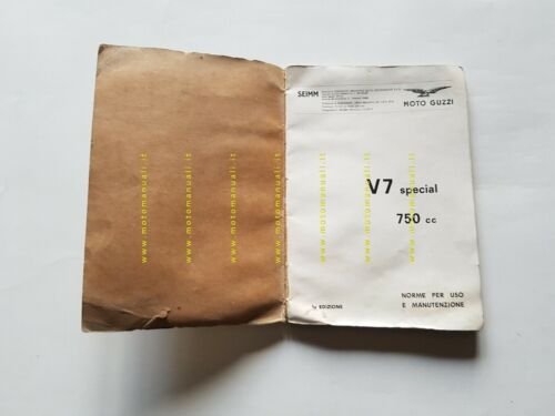 Moto Guzzi V7 750 Special 1969 manuale uso manutenzione originale …