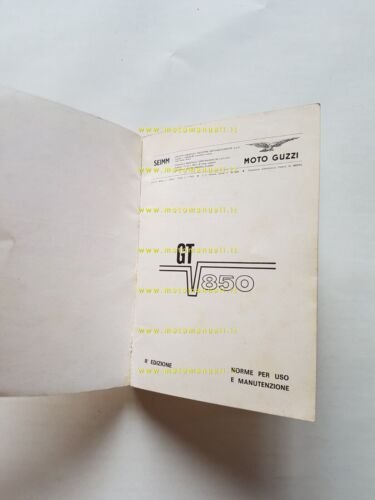 Moto Guzzi V7 850 GT 1972 manuale uso manutenzione libretto …