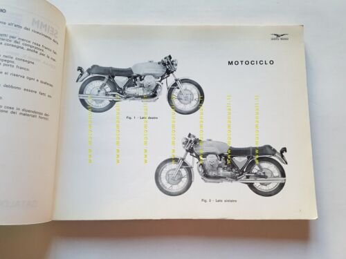 Moto Guzzi V7 Sport 750 1972 catalogo ricambi originale spare …