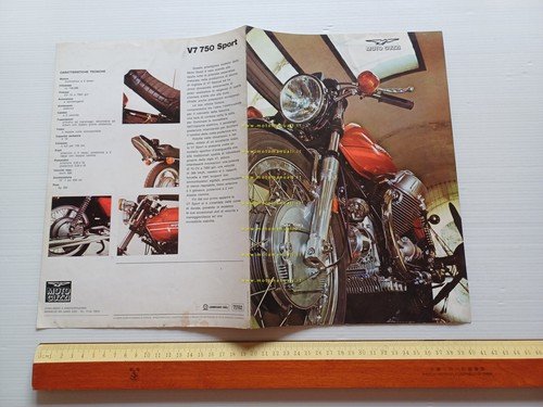 Moto Guzzi V7 Sport 750 1973 depliant originale italiano