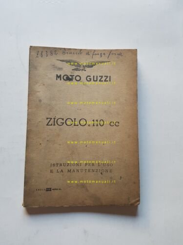 Moto Guzzi Zigolo 110 1960 manuale uso manutenzione italiano originale