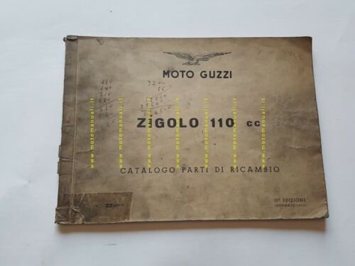 Moto Guzzi Zigolo 110 1963 catalogo ricambi ORIGINALE spare parts …