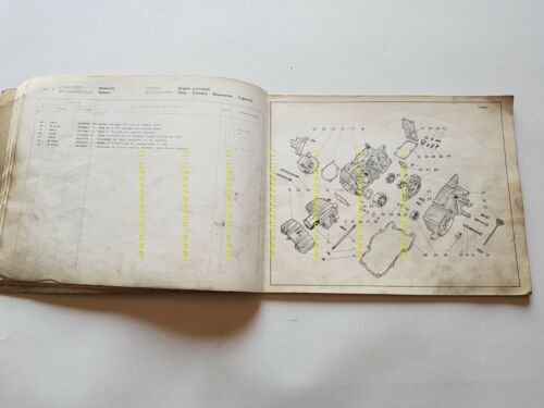 Moto Guzzi Zigolo 110 1963 catalogo ricambi ORIGINALE spare parts …
