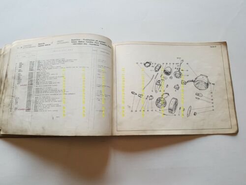 Moto Guzzi Zigolo 110 1963 catalogo ricambi ORIGINALE spare parts …
