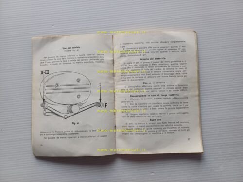 Moto Guzzi Zigolo 110 1963 manuale uso manutenzione libretto originale