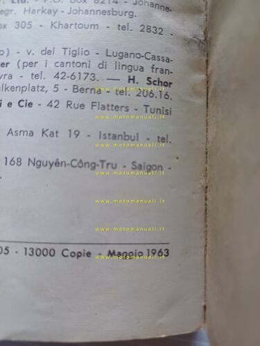 Moto Guzzi Zigolo 110 1963 manuale uso manutenzione libretto originale