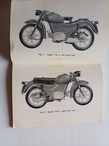 Moto Guzzi Zigolo 110 1964 manuale uso manutenzione originale TESTO …