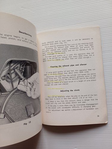 Moto Guzzi Zigolo 110 1964 manuale uso manutenzione originale TESTO …