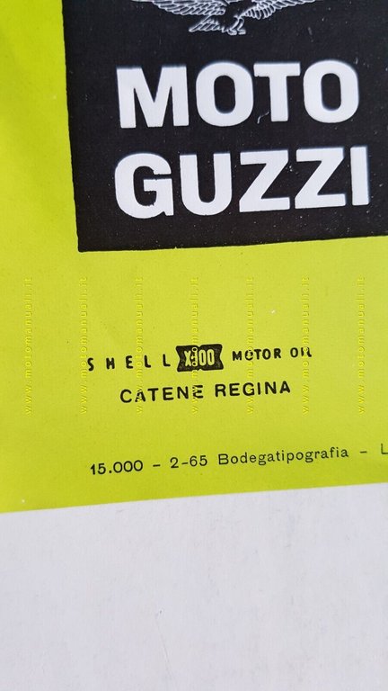 Moto Guzzi Zigolo 110 1965 depliant originale italiano brochure prospekt