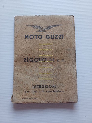 Moto Guzzi Zigolo 98 1953 manuale uso manutenzione italiano originale