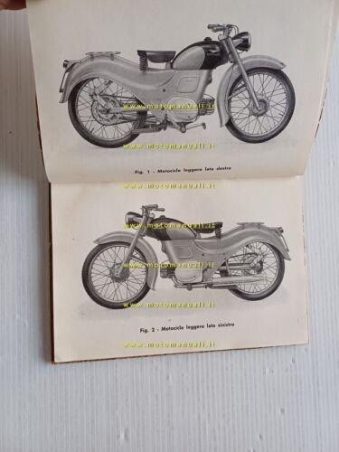 Moto Guzzi Zigolo 98 1954 manuale uso manutenzione italiano originale