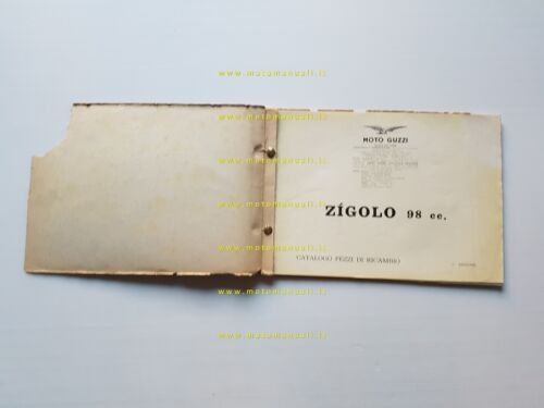 Moto Guzzi Zigolo 98 1957 catalogo ricambi originale