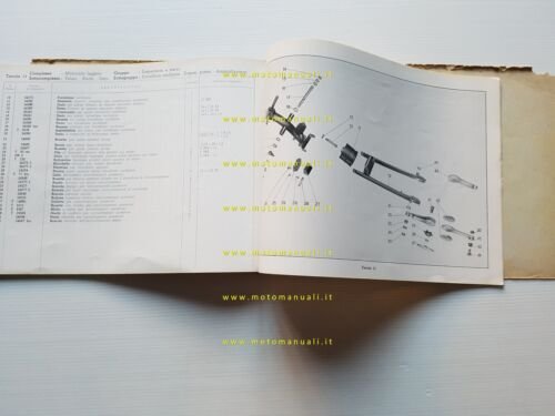 Moto Guzzi Zigolo 98 1957 catalogo ricambi originale