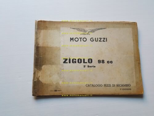 Moto Guzzi Zigolo 98 2a Serie 1958 catalogo ricambi originale