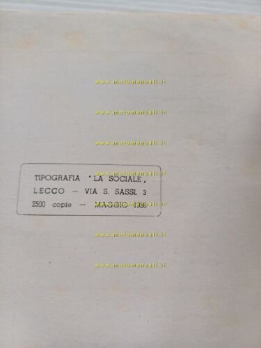 Moto Guzzi Zigolo 98 2a Serie 1958 catalogo ricambi originale