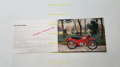MOTO GUZZI Zigolo 98 Sport 1954 PROTOTIPO depliant originale ITALIANO