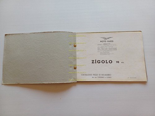 Moto Guzzi Zigolo 98 Turismo - Lusso 1955 catalogo ricambi …