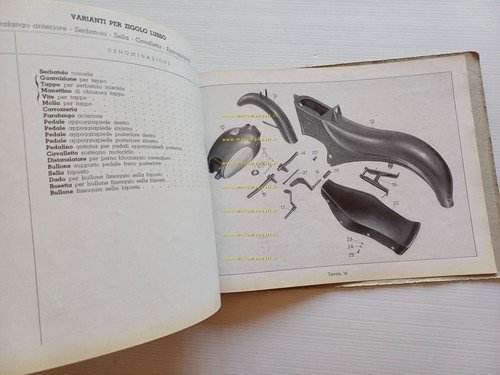Moto Guzzi Zigolo 98 Turismo - Lusso 1955 catalogo ricambi …