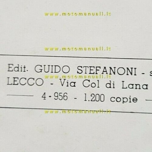 Moto Guzzi ZIGOLO 98 Turismo - Lusso 1956 manuale officina …