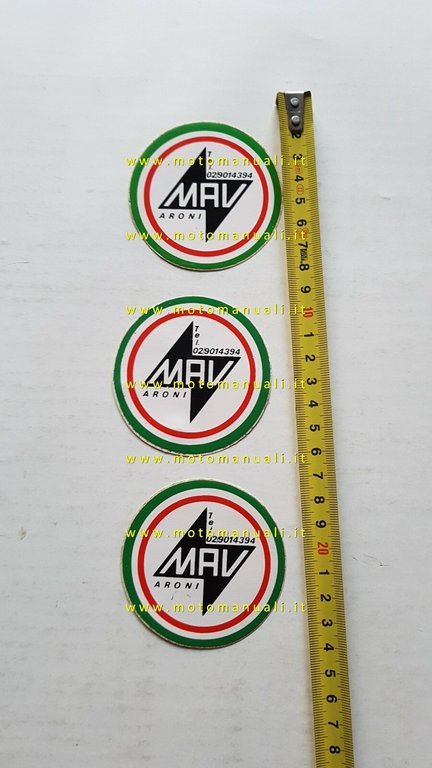 Moto MAV lotto 3 adesivi pubblicitari originali anni 70 genuine …