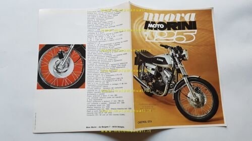 MOTO MORINI 125 H 1975 depliant originale