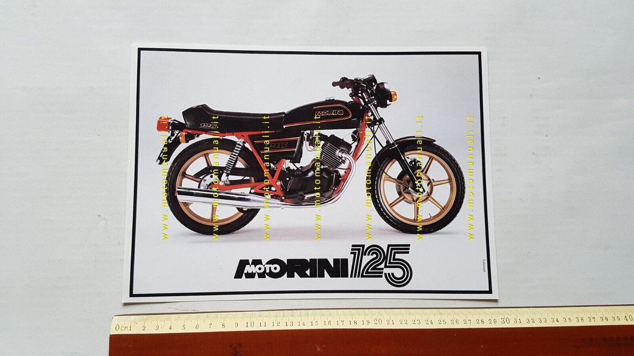MOTO MORINI 125 H 1980 depliant originale brochure italiano