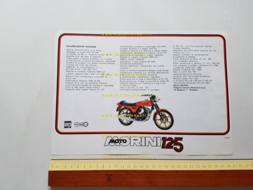 MOTO MORINI 125 H 1982 depliant originale ITALIANO