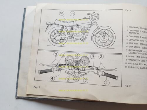 Moto Morini 125 H ruote raggi manuale uso manutenzione libretto …