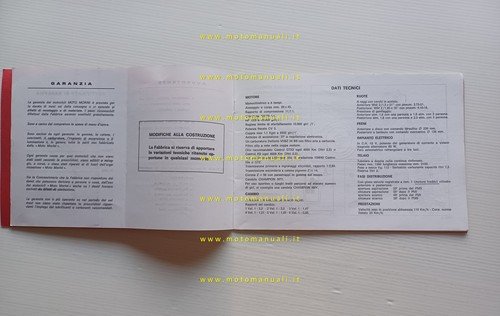 Moto Morini 125 KJ anni 80 manuale uso manutenzione libretto …