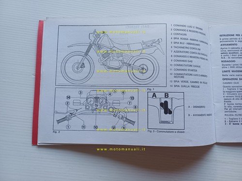 Moto Morini 125 KJ anni 80 manuale uso manutenzione libretto …