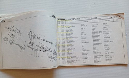 Moto Morini 125 KJ Enduro CATALOGO RICAMBI originale Spare Parts …