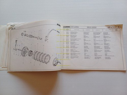 Moto Morini 125 KJ Enduro CATALOGO RICAMBI originale Spare Parts …