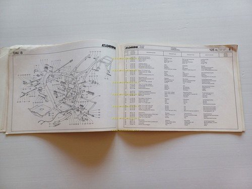 Moto Morini 125 KJ Enduro CATALOGO RICAMBI originale Spare Parts …