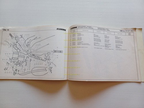 Moto Morini 125 KJ Enduro CATALOGO RICAMBI originale Spare Parts …