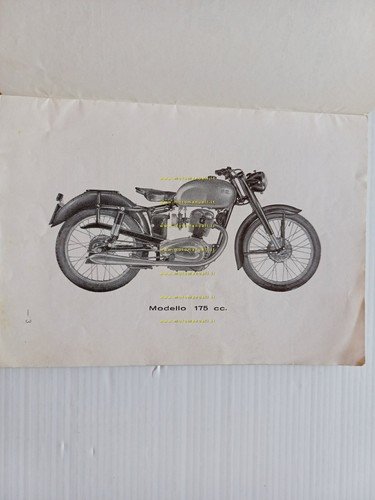 Moto Morini 175 1a Serie anni 50 manuale uso manutenzione …