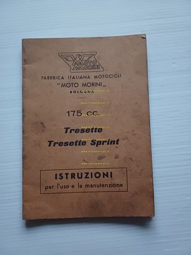 Moto Morini 175 Tresette Sprint-Tresette manuale uso manutenzione originale