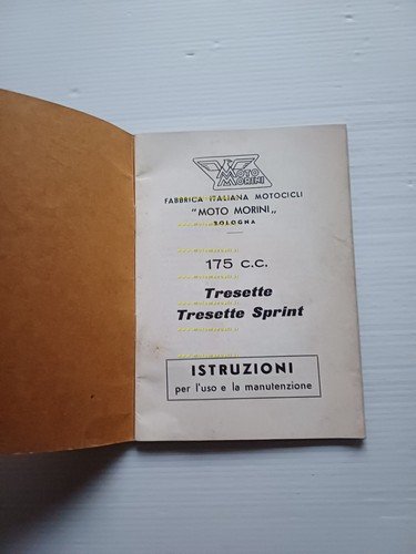 Moto Morini 175 Tresette Sprint-Tresette manuale uso manutenzione originale