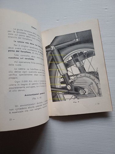 Moto Morini 175 Tresette Sprint-Tresette manuale uso manutenzione originale