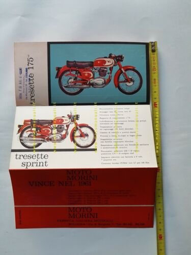 MOTO MORINI 1962 Corsaro Tresette depliant originale genuine motorcycle brochure