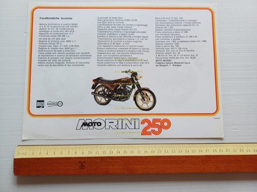 MOTO MORINI 250 2C 1982 depliant originale italiano