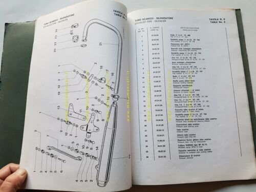 Moto Morini 250 H 1977 catalogo ricambi ORIGINALE spare parts …