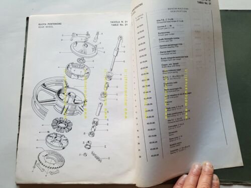 Moto Morini 250 H 1977 catalogo ricambi ORIGINALE spare parts …