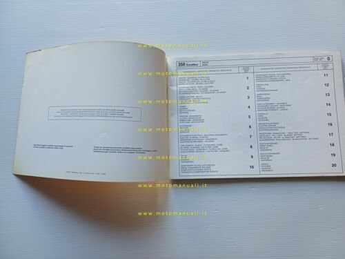 Moto Morini 350 Excalibur 1986 catalogo ricambi ORIGINALE spare parts …