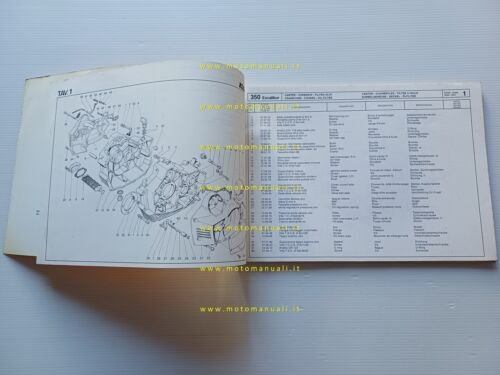 Moto Morini 350 Excalibur 1986 catalogo ricambi ORIGINALE spare parts …