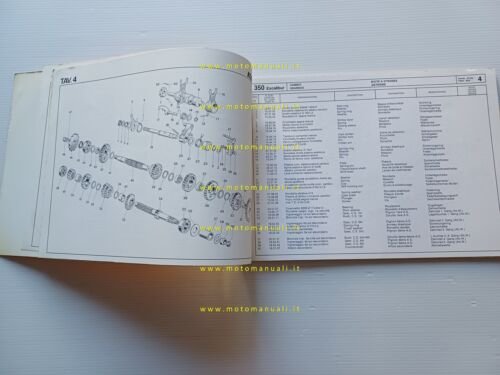 Moto Morini 350 Excalibur 1986 catalogo ricambi ORIGINALE spare parts …