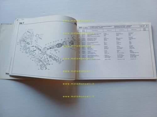 Moto Morini 350 Excalibur 1986 catalogo ricambi ORIGINALE spare parts …